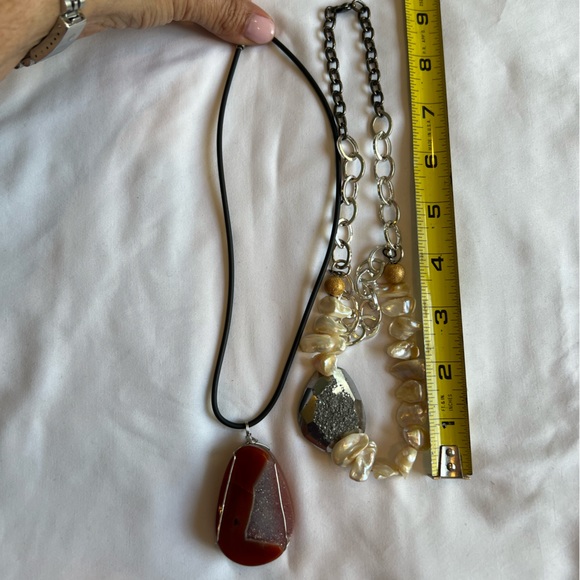 2 Druzy Statement Piece Necklaces - Picture 8 of 8